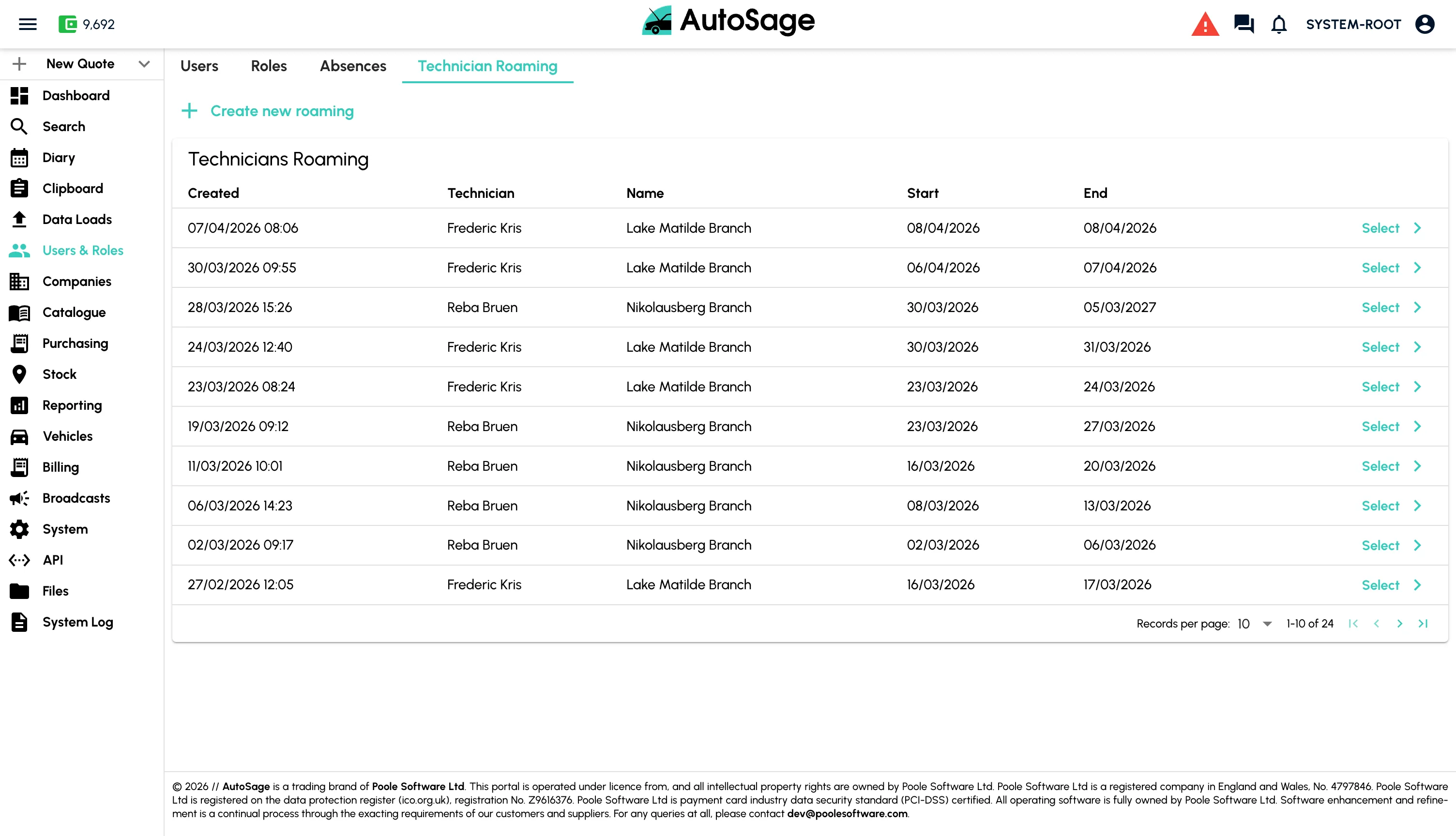 Set up users and technicians - step 3