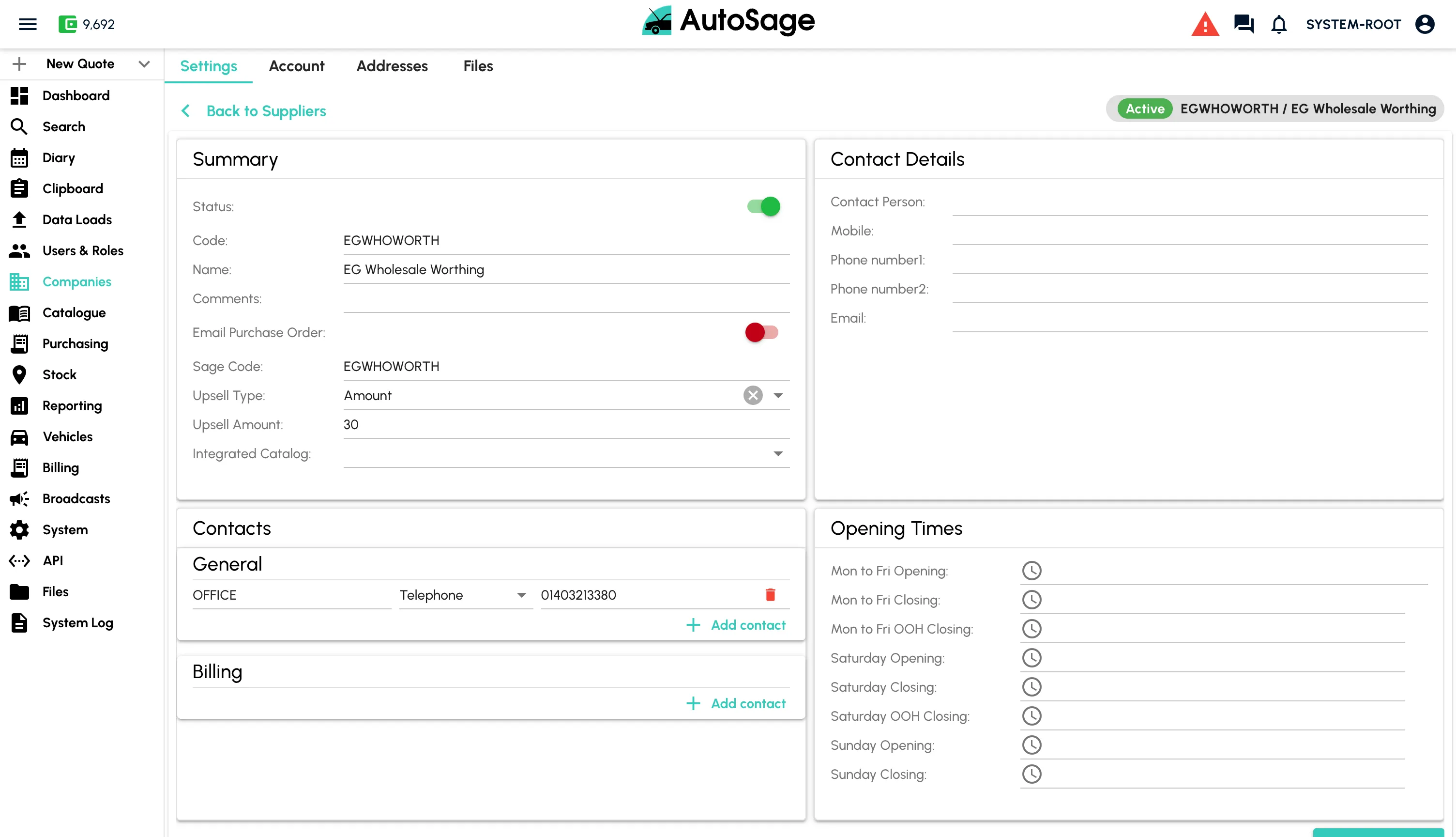 Set up customers and suppliers - step 10