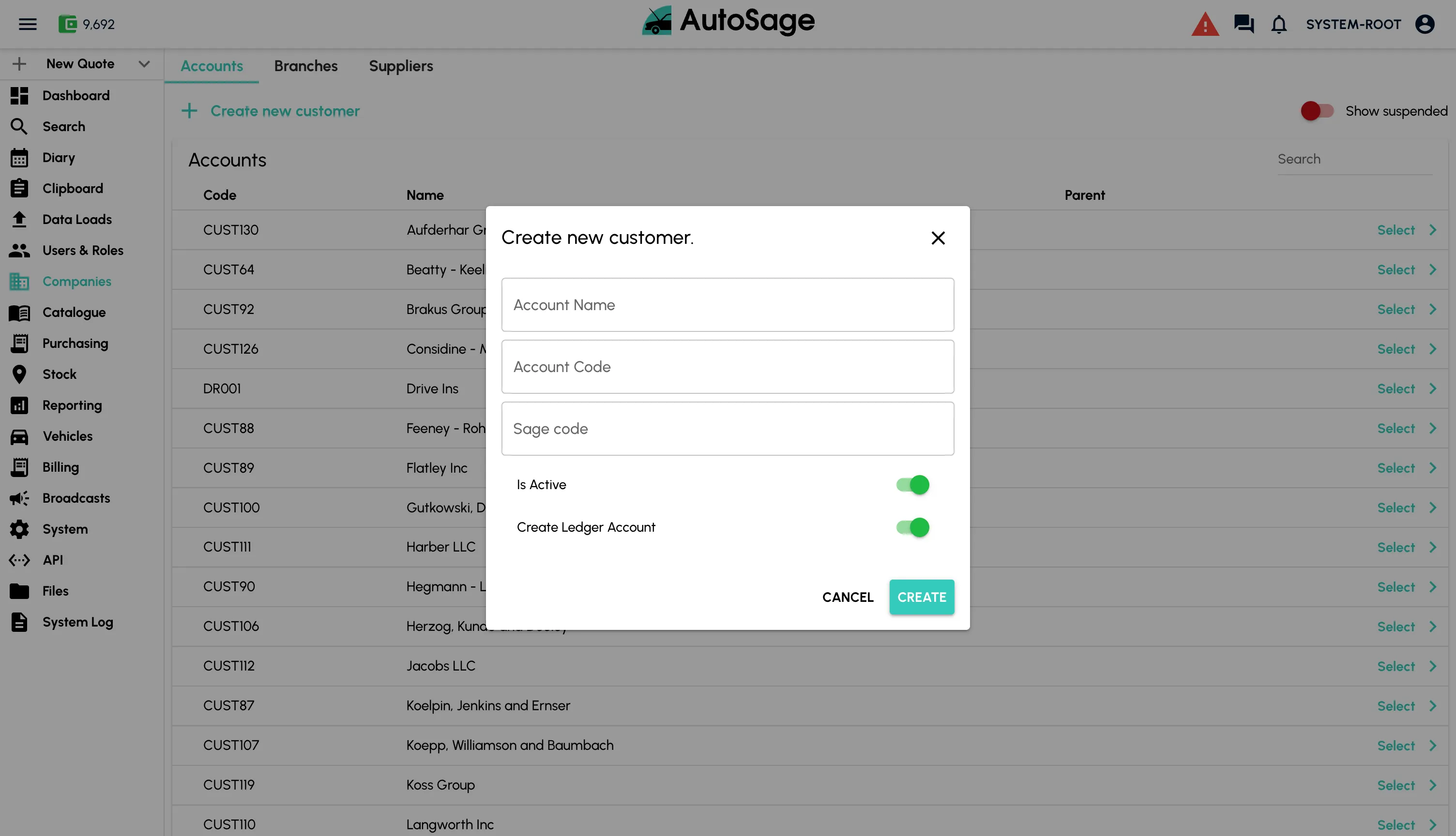 Set up customers and suppliers - step 2