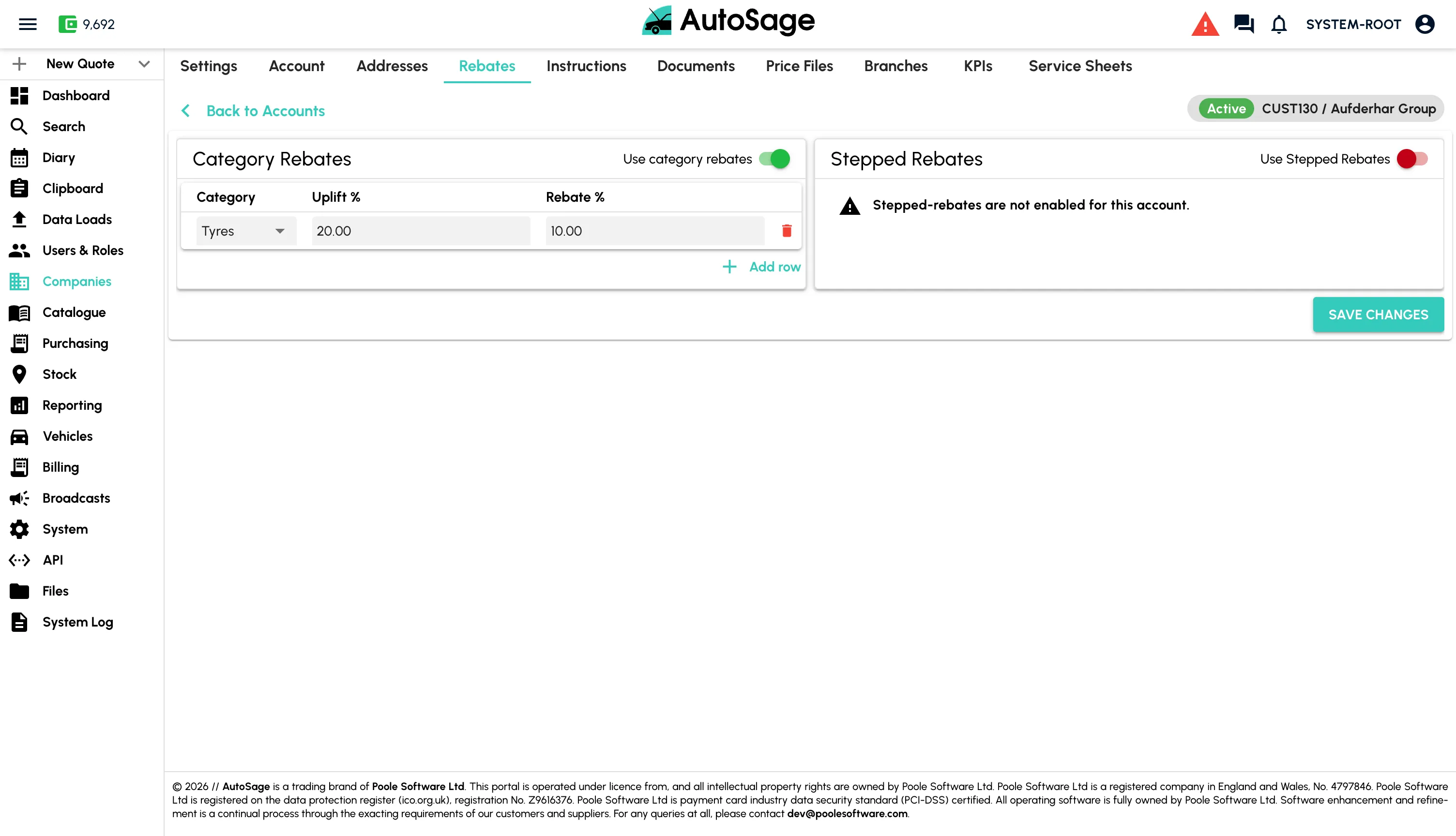 Set up customers and suppliers - step 6