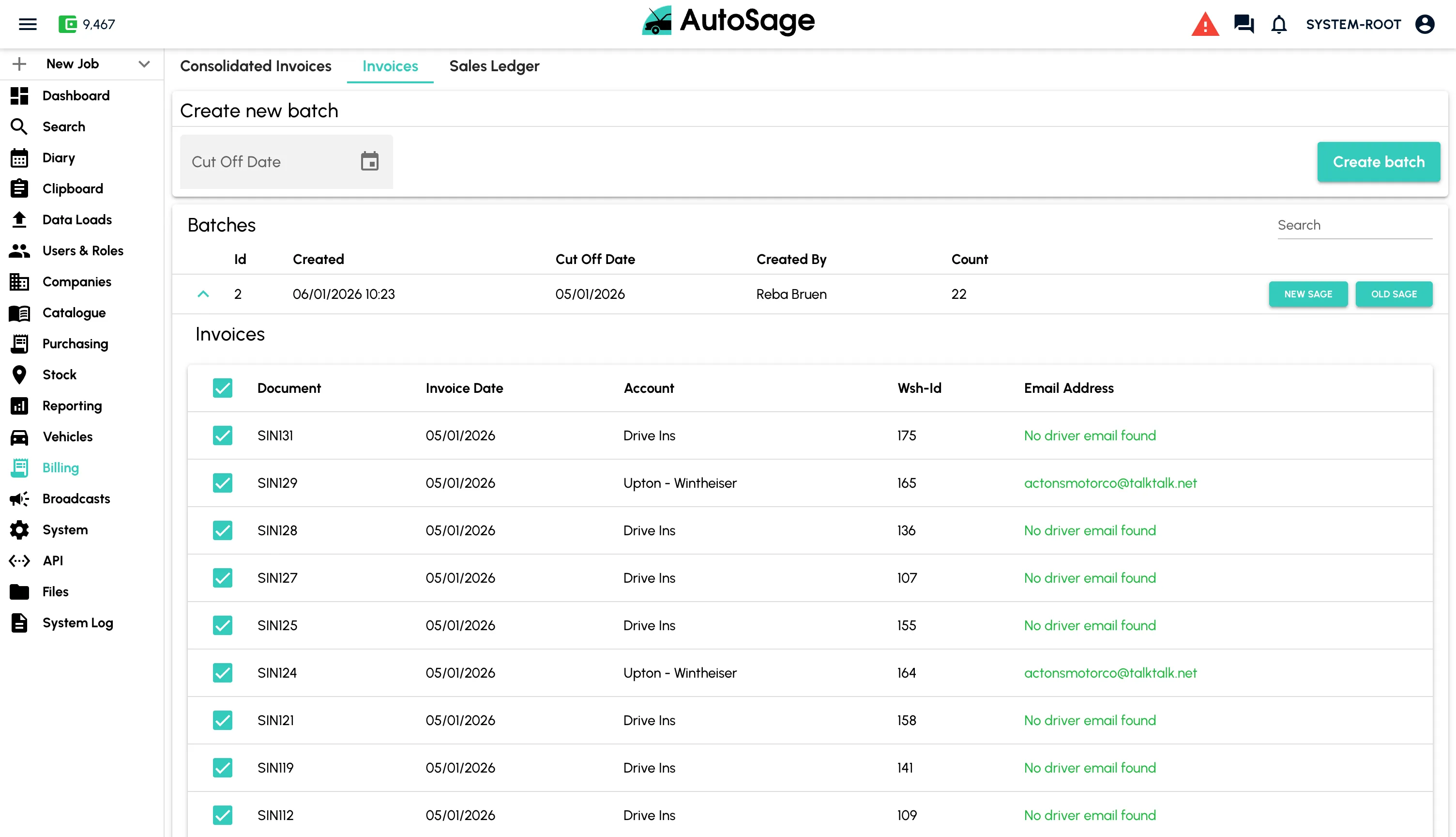 Invoice and take payment - step 11