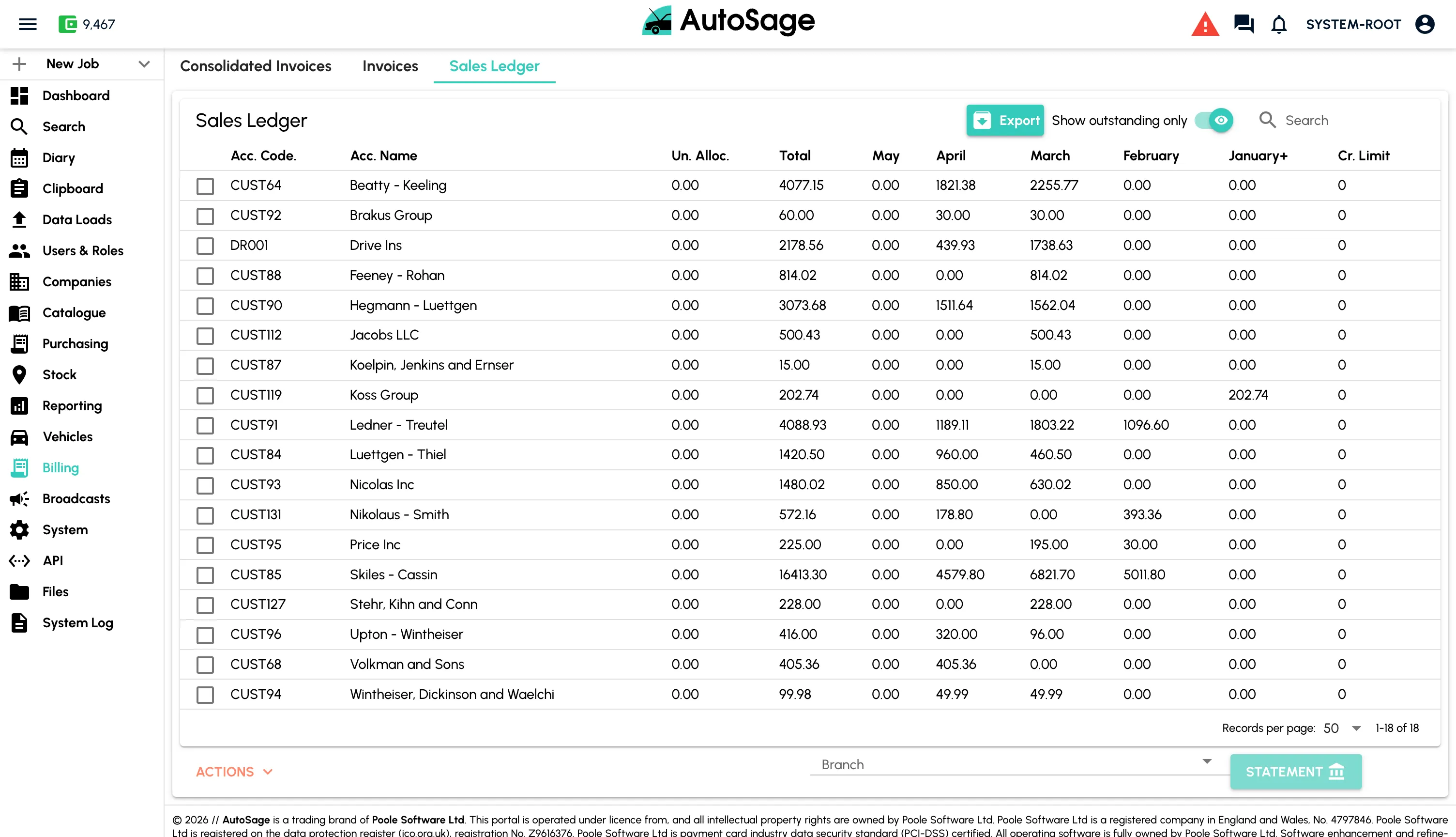Invoice and take payment - step 7